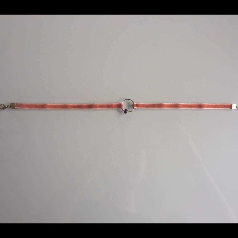 Pink velvet choker from Urban Outfitters.